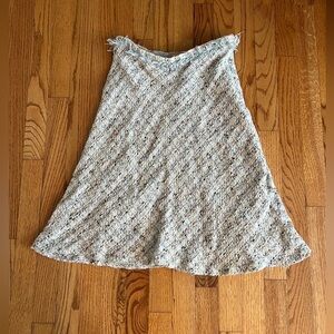 Luca Luca Women’s Vintage Tweed Baby Blue Fringe Skirt Size 46 Business Casual